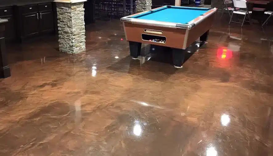 Metallic Brown Epoxy Flooring in New York